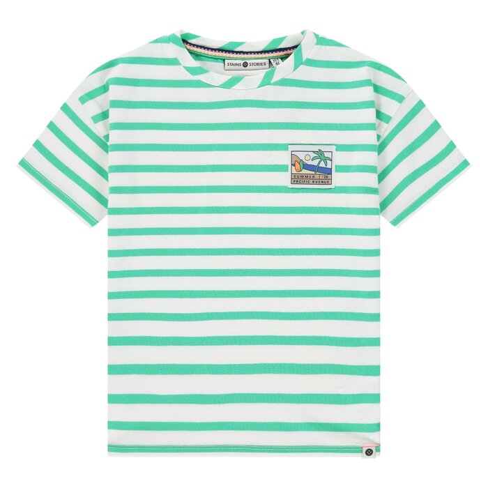 Stains & Stories boys t-shirt short sleeve Emerald