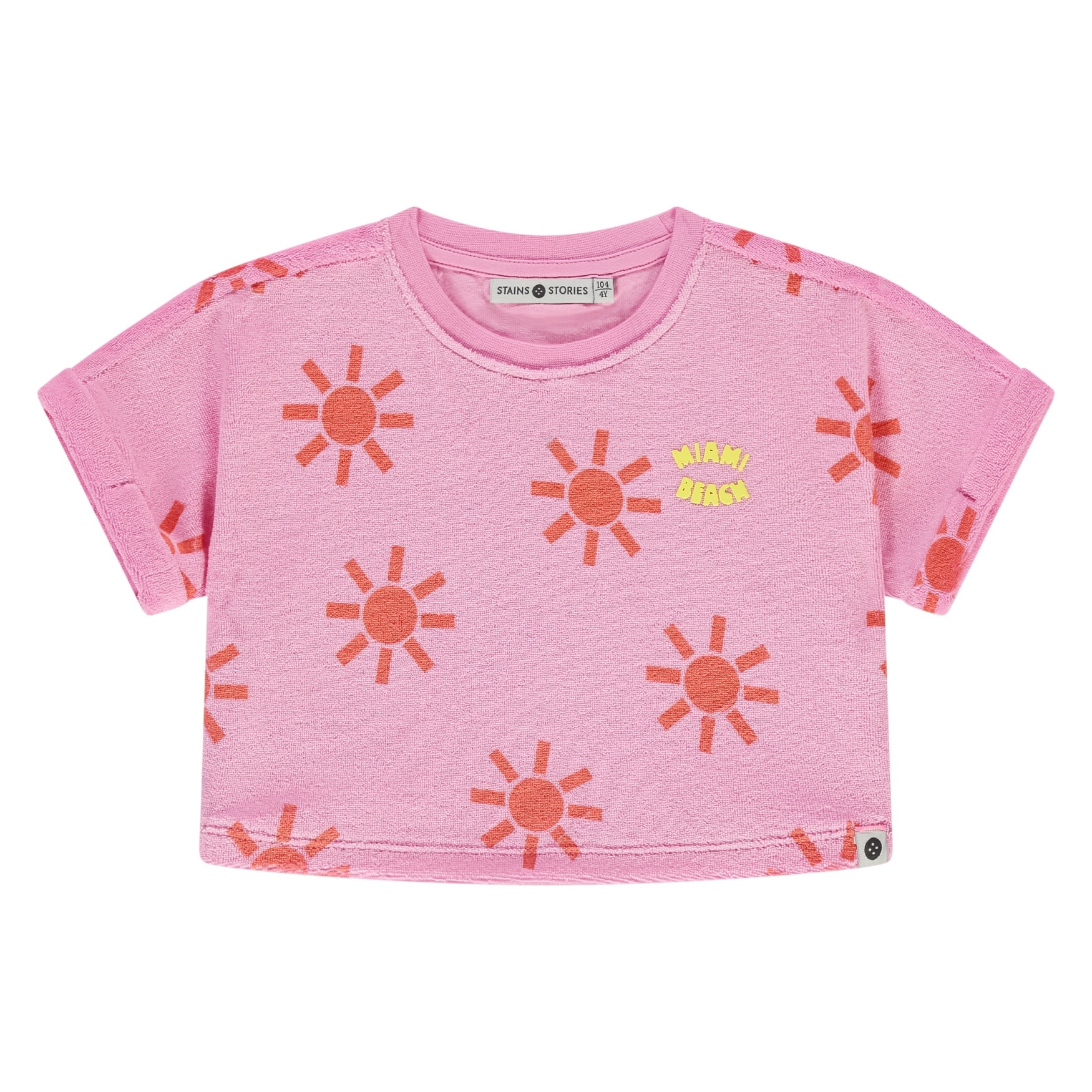 Stains & Stories girls t-shirt short sleeve Neon Pink SSA26308642