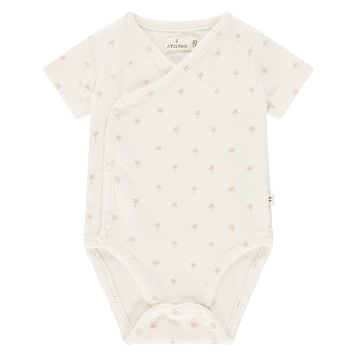 A Tiny Story baby romper short sleeve Ecru