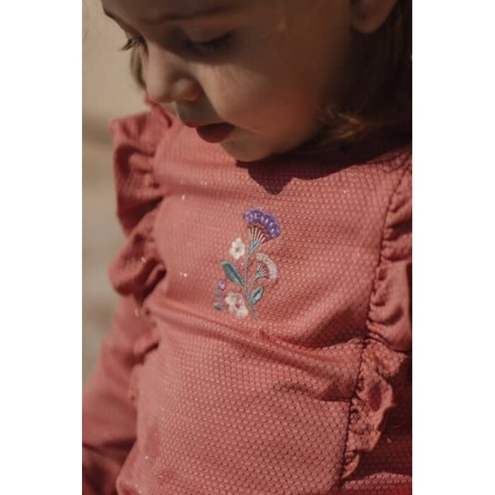 Little Dutch Zwem shirt lange mouwen Dreamy Pink Sparkle