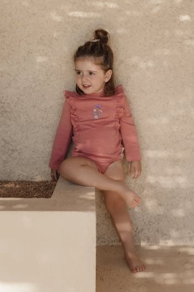 Little Dutch Zwem shirt lange mouwen Dreamy Pink Sparkle