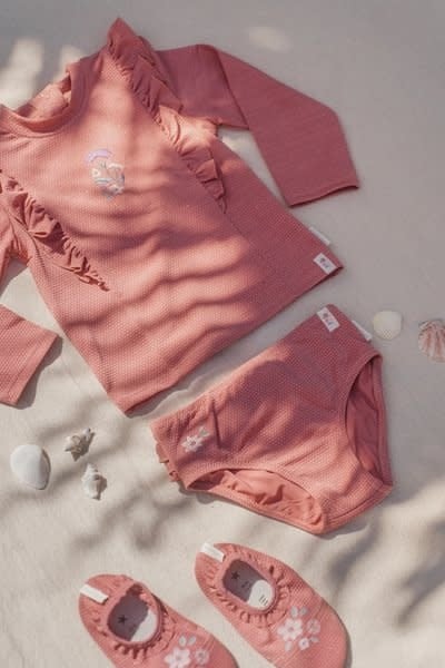 Little Dutch Zwem shirt lange mouwen Dreamy Pink Sparkle