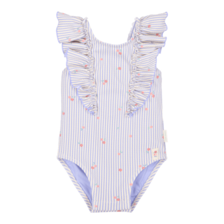 Little Dutch Badpak met ruches Dreamy Stripes