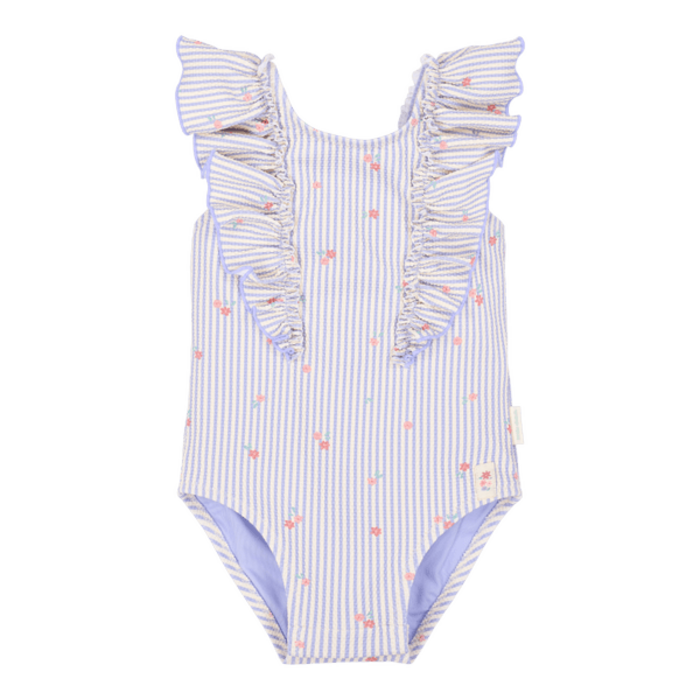 Little Dutch Badpak met ruches Dreamy Stripes