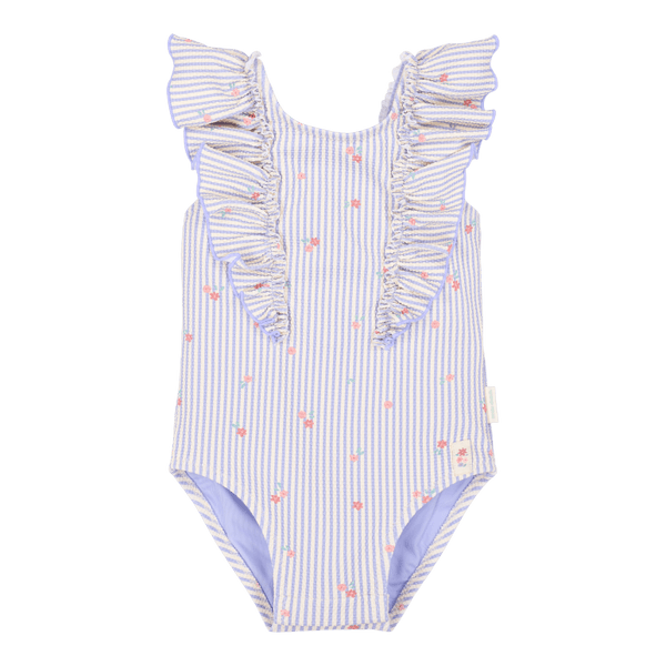 Little Dutch Badpak met ruches Dreamy Stripes