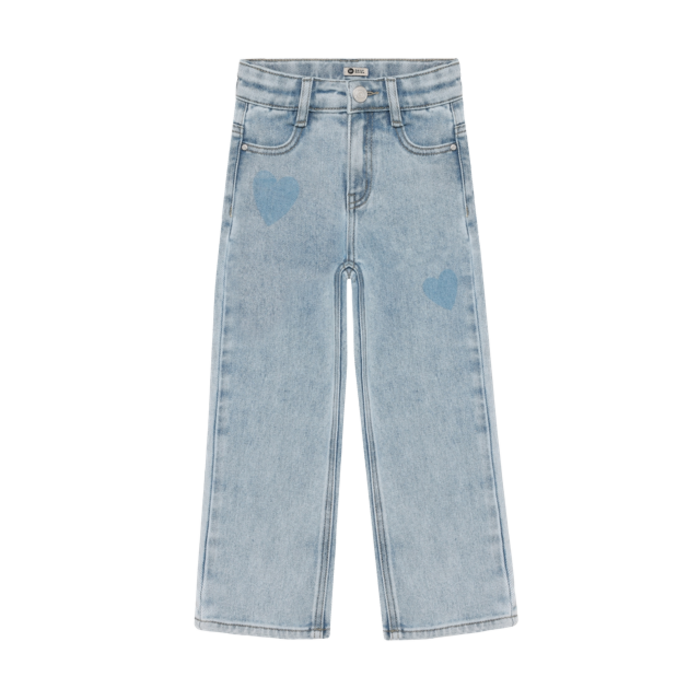 Daily7 Denim Wide Fit Heart Light Blue Denim