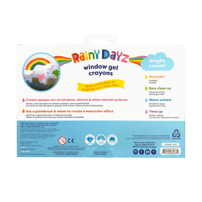 Ooly Ooly – Rainy Dayz Gel Crayons (Set of 10)
