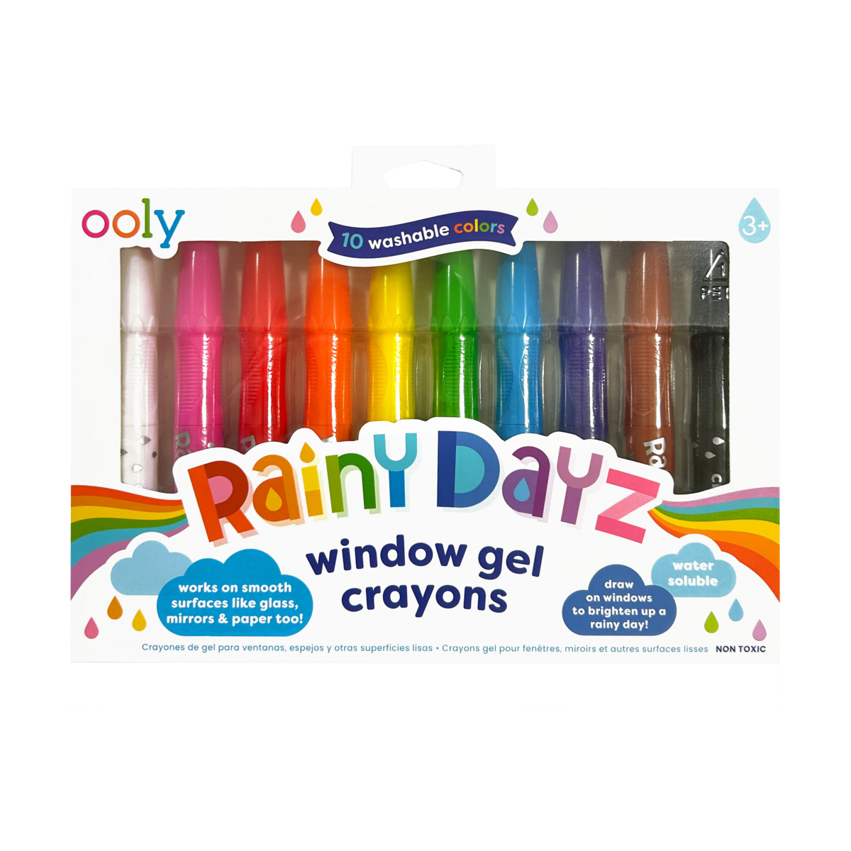 Ooly Ooly – Rainy Dayz Gel Crayons (Set of 10)