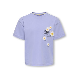 Kids Only KMGPETAL SS LOOSE PRINTED TEE JRS Purple