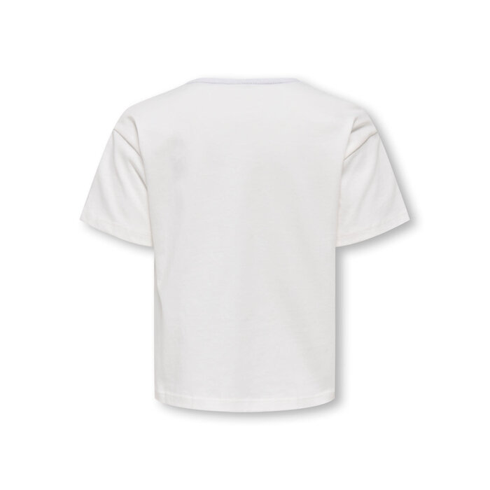 Kids Only KMGPETAL SS LOOSE PRINTED TEE JRS White