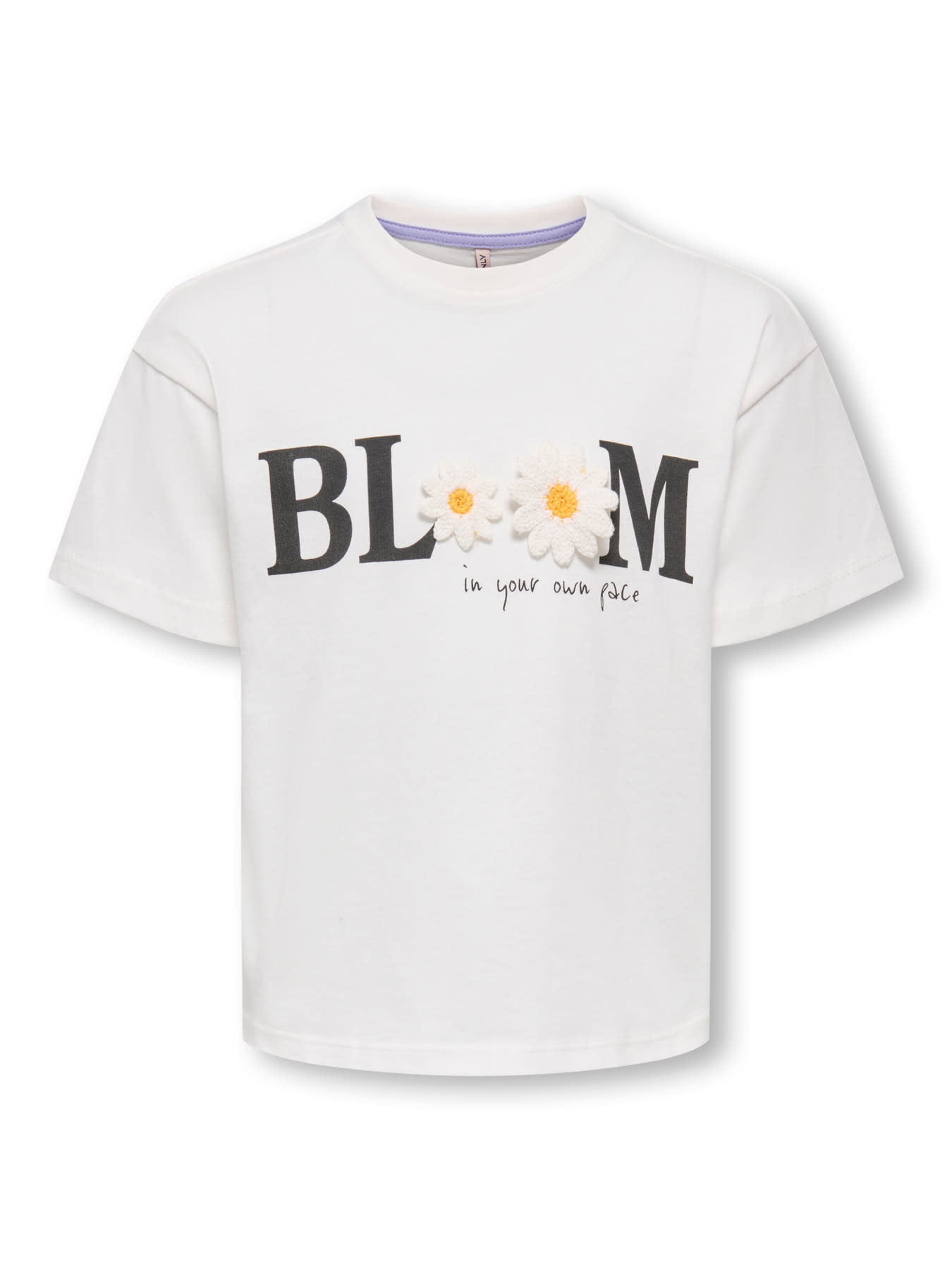 Kids Only KMGPETAL SS LOOSE PRINTED TEE JRS White