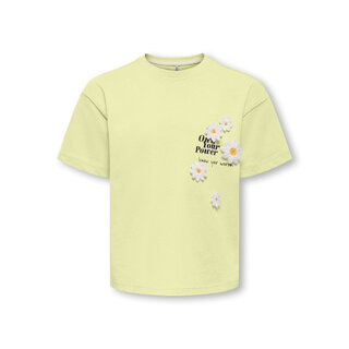 Kids Only KMGPETAL SS LOOSE PRINTED TEE JRS Yellow