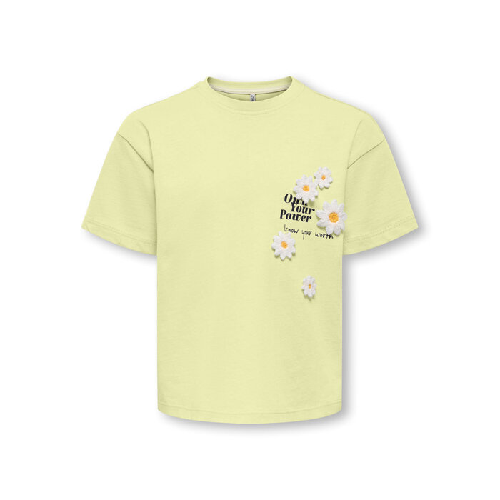 Kids Only KMGPETAL SS LOOSE PRINTED TEE JRS Yellow