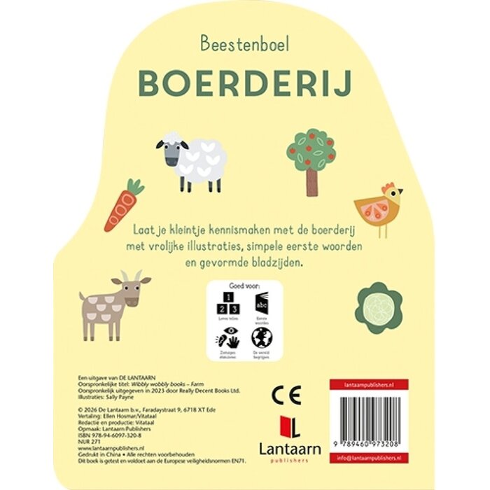 Lantaarn publishers Vormkartonboek -Beestenboel Boerderij