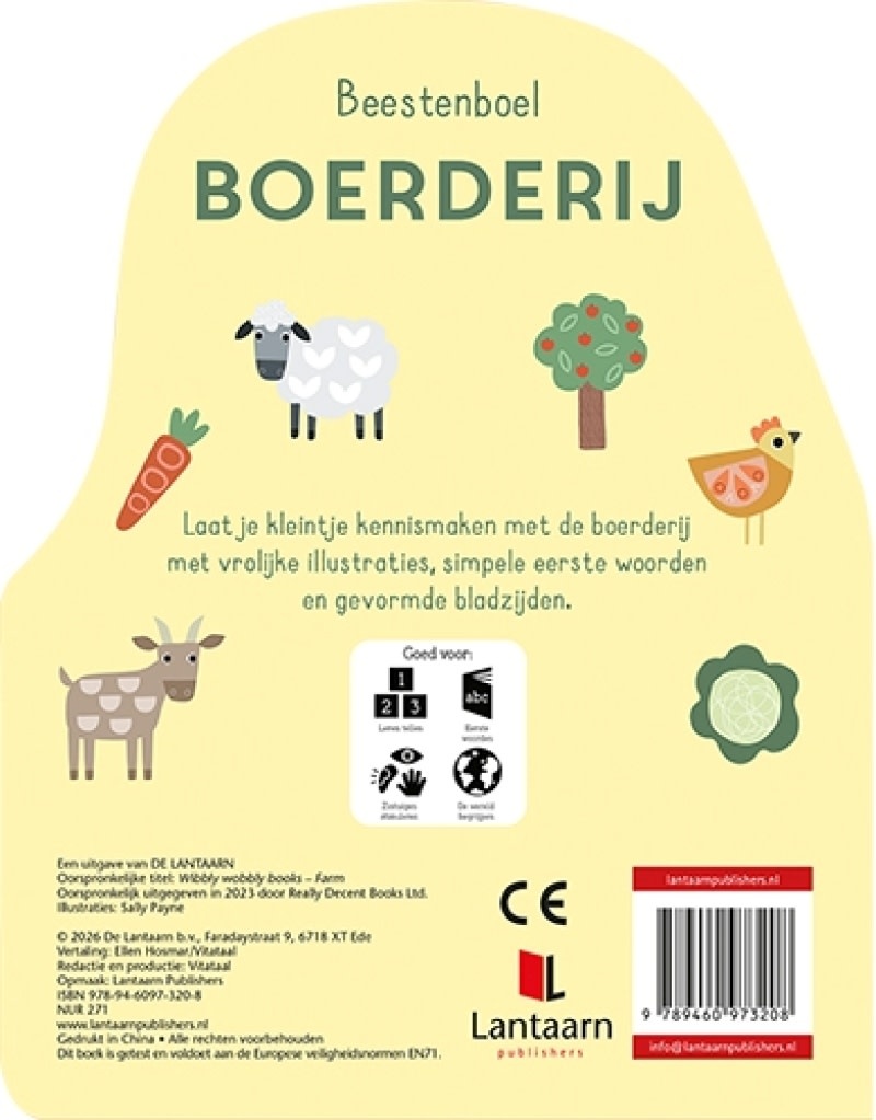 Lantaarn publishers Vormkartonboek -Beestenboel Boerderij