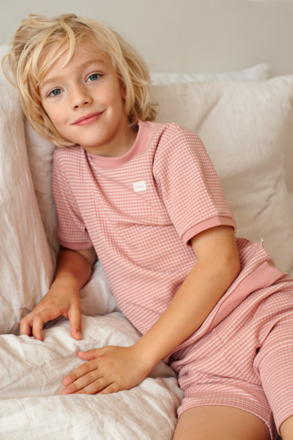 Feetje Shortama wafel - Summer Special Mauve