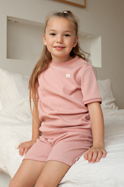 Feetje Shortama wafel - Summer Special Mauve