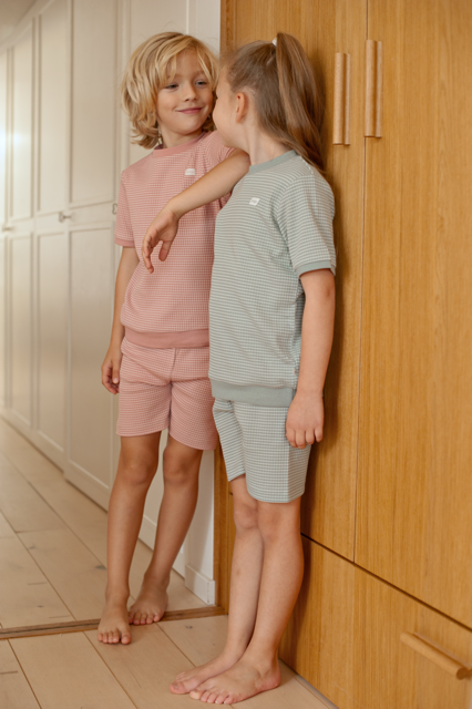 Feetje Shortama wafel - Summer Special Zeegroen