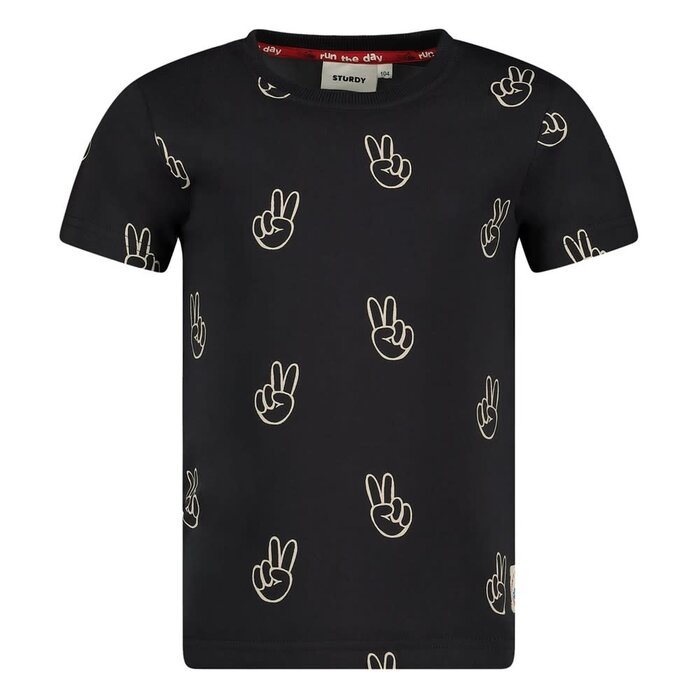 Sturdy T-shirt AOP Antraciet - Run the Day