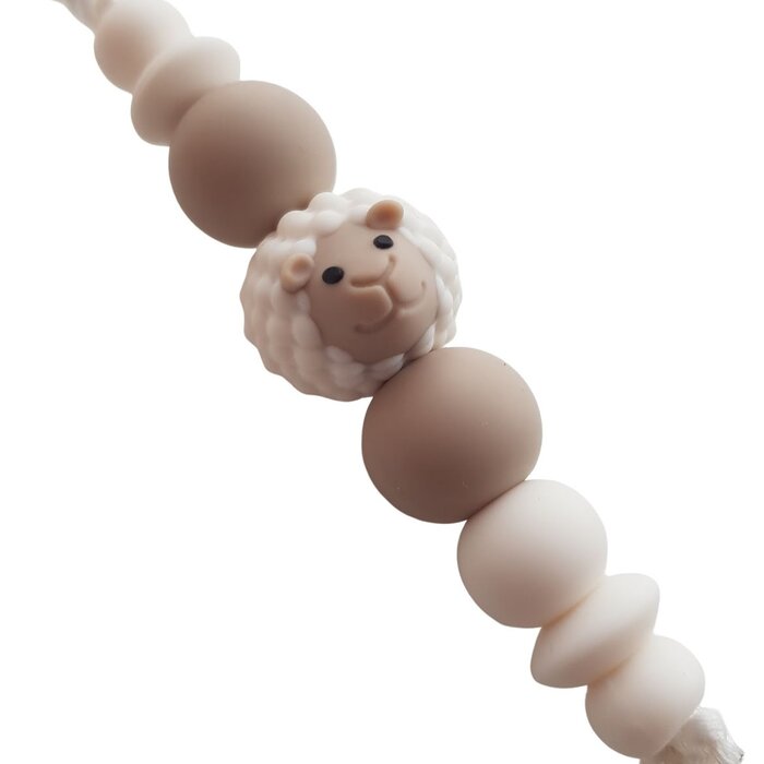 Chewies & more Newborn Clip Silicone Sheep White wool