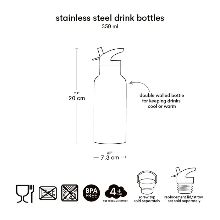 A Little Lovely Company RVS drinkfles: Unicorn Dreams