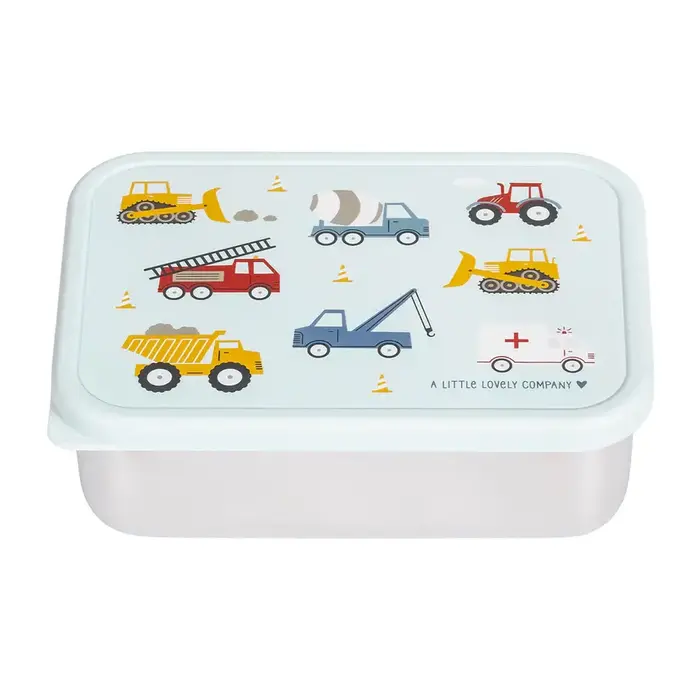 A Little Lovely Company RVS lunch box: Voertuigen