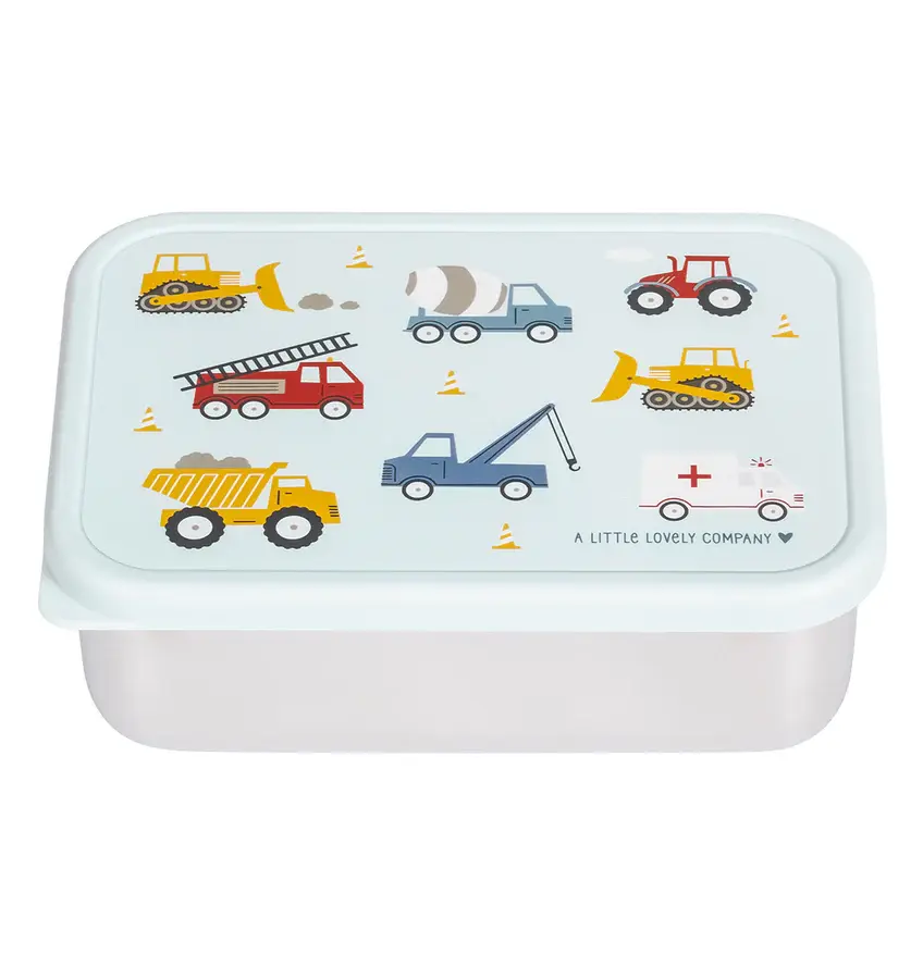 A Little Lovely Company RVS lunch box: Voertuigen