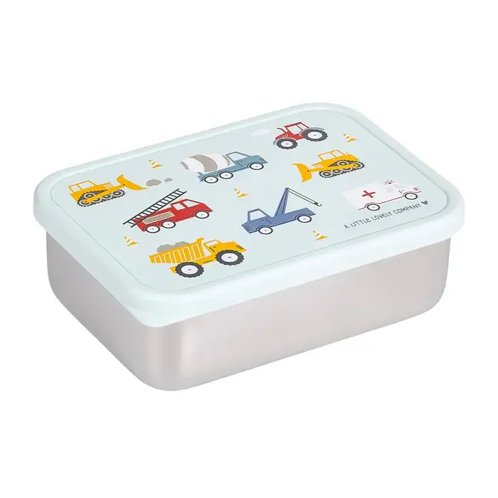 A Little Lovely Company RVS lunch box: Voertuigen