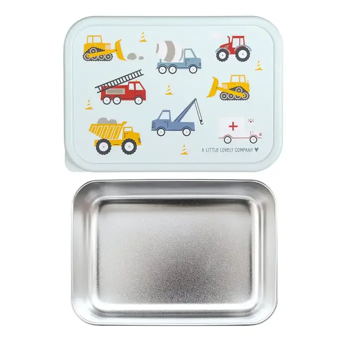 A Little Lovely Company RVS lunch box: Voertuigen