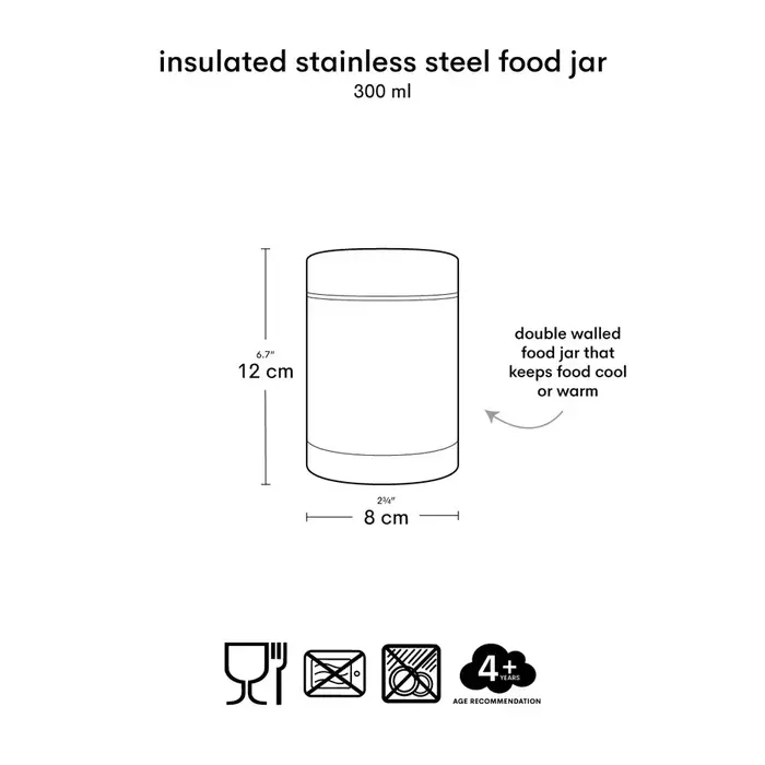 A Little Lovely Company Geïsoleerde RVS voedselpot: Voertuigen