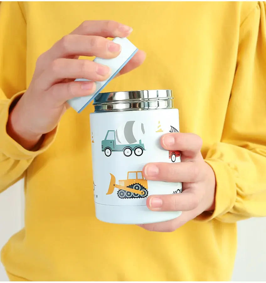 A Little Lovely Company Geïsoleerde RVS voedselpot: Voertuigen