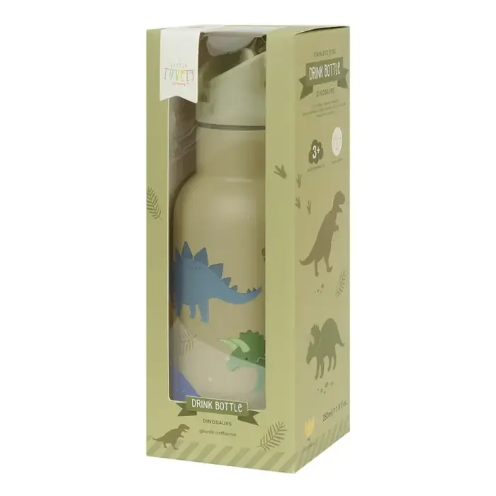 A Little Lovely Company RVS drinkfles: Dinosaurussen