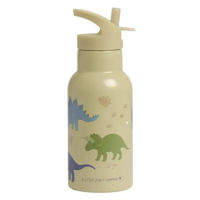A Little Lovely Company RVS drinkfles: Dinosaurussen