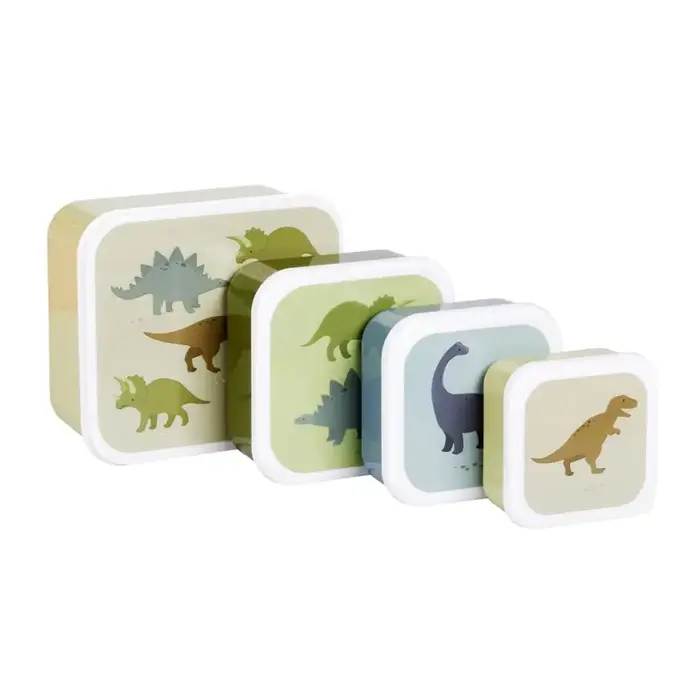 A Little Lovely Company Lunch & snack box set: Dinosaurussen