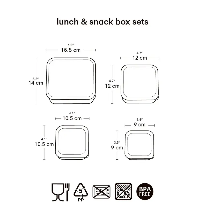 A Little Lovely Company Lunch & snack box set: Dinosaurussen