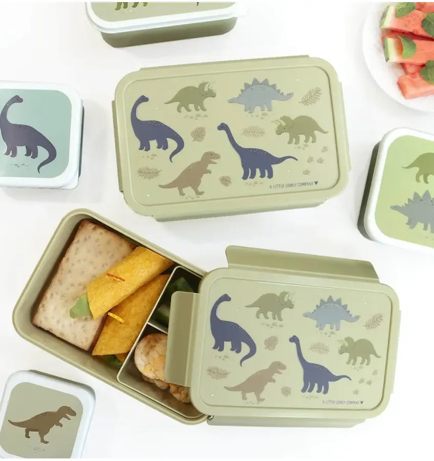 A Little Lovely Company Bento lunch box: Dinosaurussen