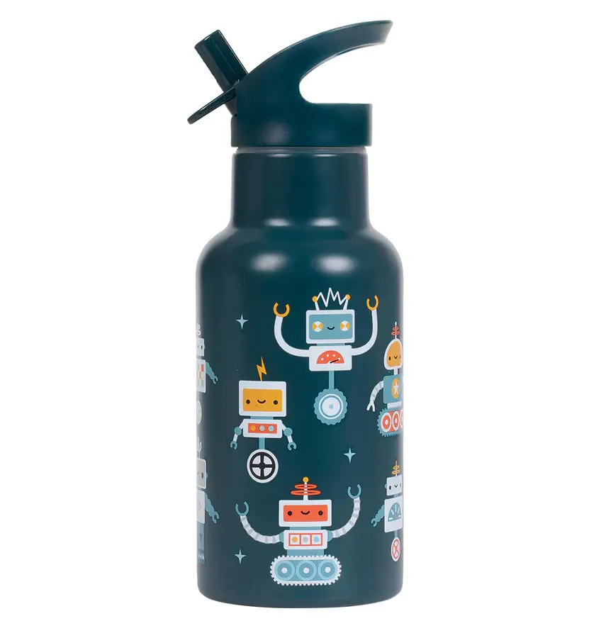 A Little Lovely Company RVS drinkfles: Robots