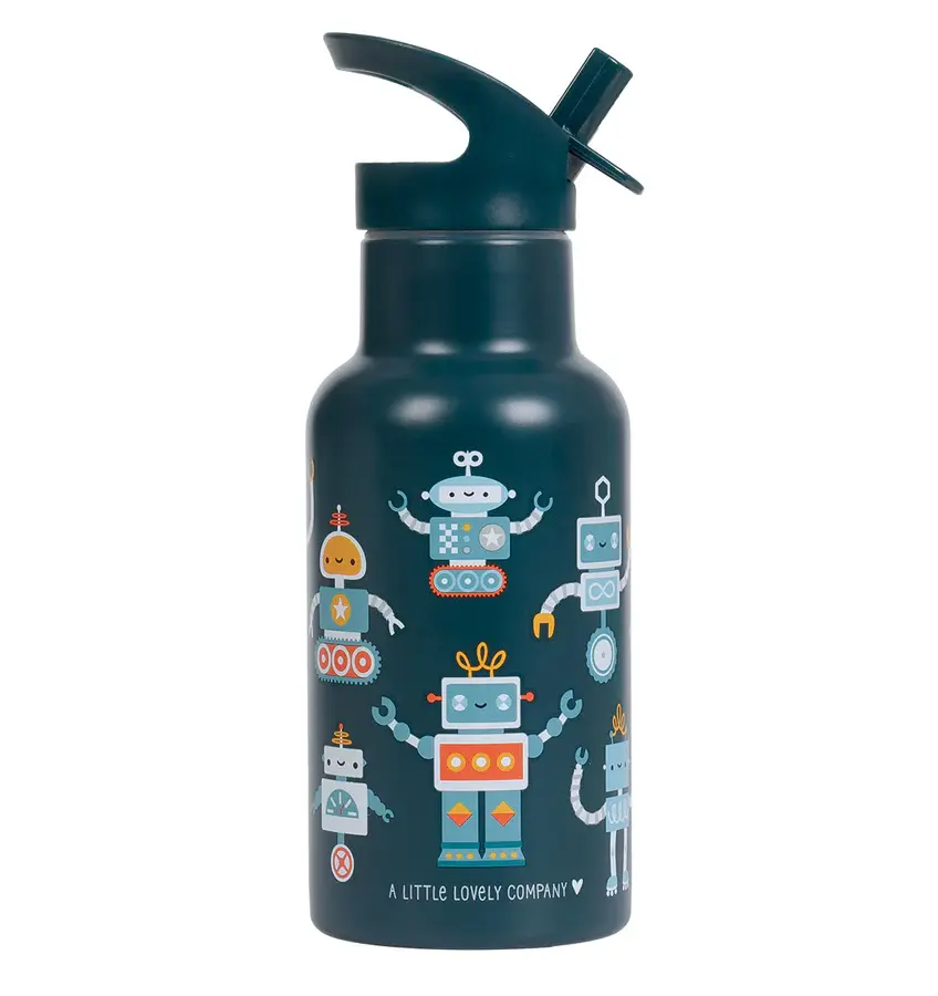 A Little Lovely Company RVS drinkfles: Robots