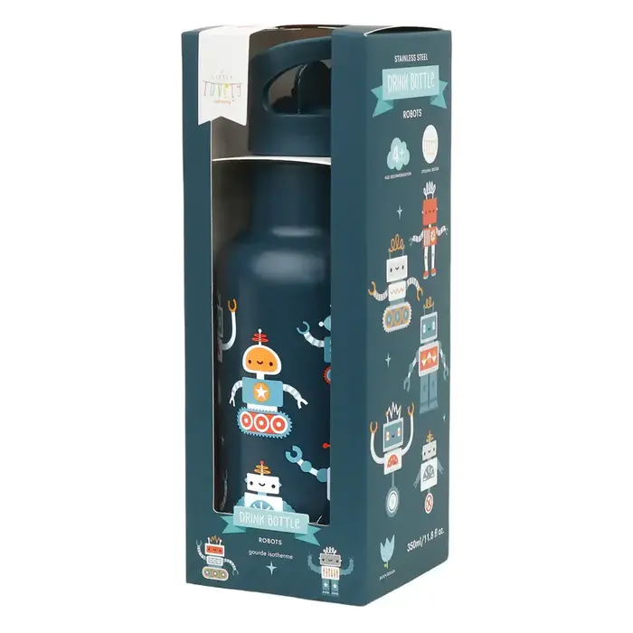 A Little Lovely Company RVS drinkfles: Robots