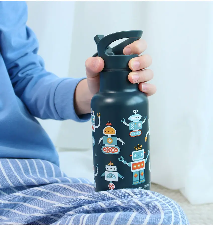 A Little Lovely Company RVS drinkfles: Robots