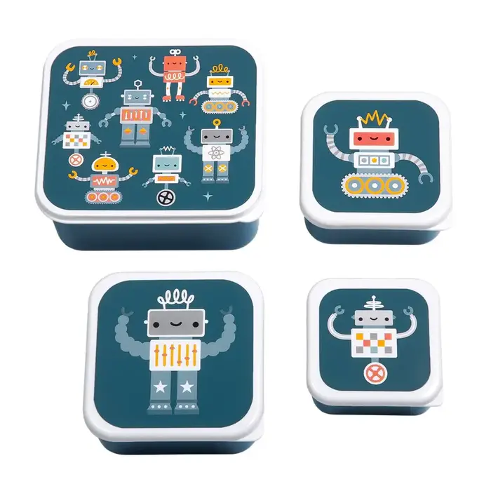 A Little Lovely Company Lunch & snack box set: Robots