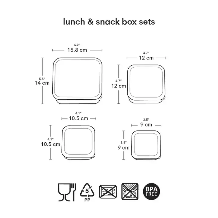 A Little Lovely Company Lunch & snack box set: Robots