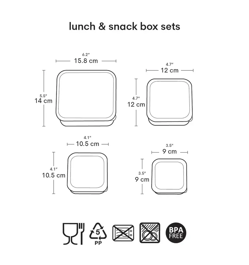 A Little Lovely Company Lunch & snack box set: Robots