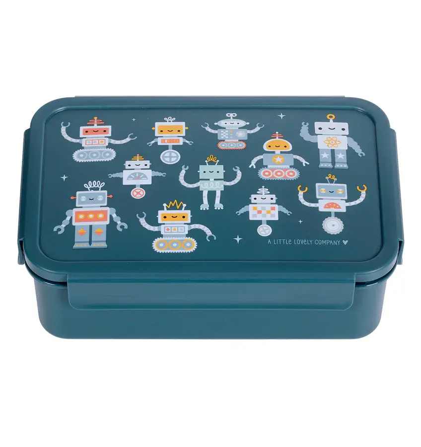 A Little Lovely Company Bento lunchbox: Robots