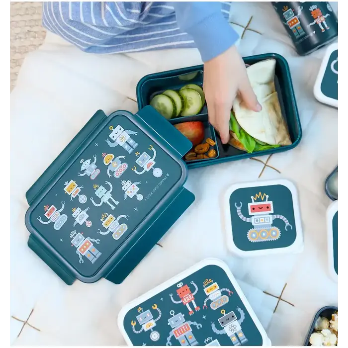 A Little Lovely Company Bento lunchbox: Robots