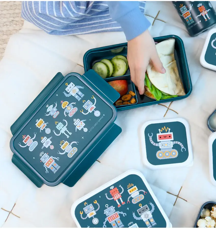 A Little Lovely Company Bento lunchbox: Robots