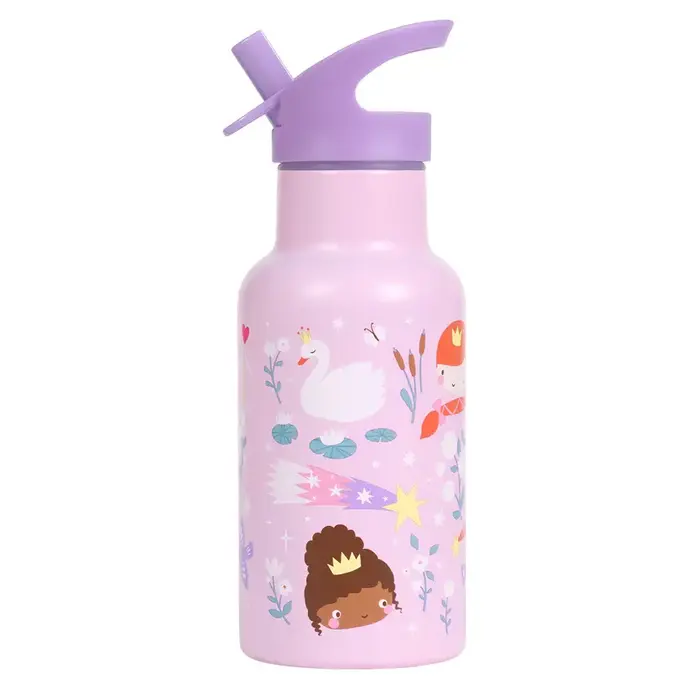 A Little Lovely Company RVS drinkfles: Prinsessen