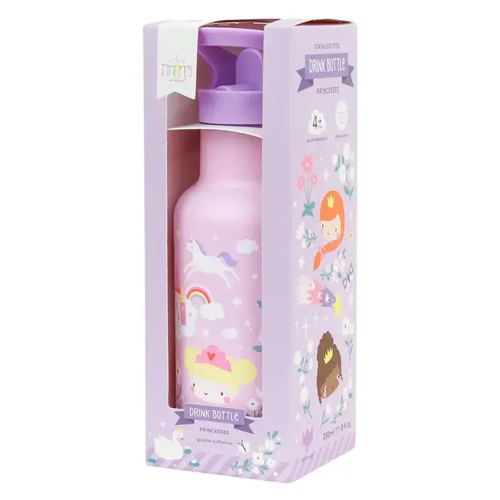 A Little Lovely Company RVS drinkfles: Prinsessen