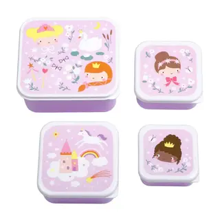 A Little Lovely Company Lunch & snack box set: Prinsessen