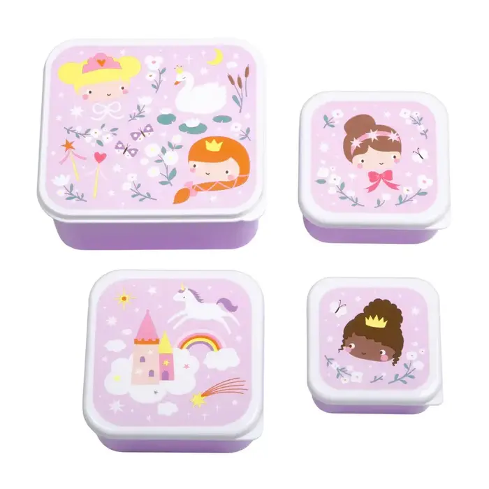 A Little Lovely Company Lunch & snack box set: Prinsessen